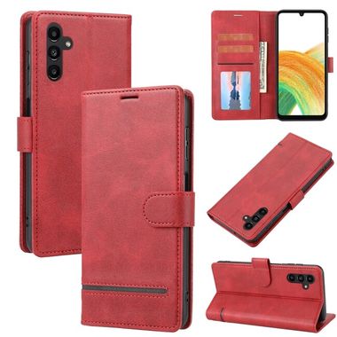 Peňaženkové kožené puzdro CLASSIC na Samsung Galaxy A34 5G – Červená