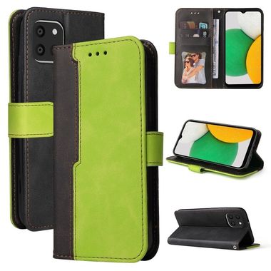 Peňaženkové kožené puzdro COLOR FLIP na Samsung Galaxy A03 – Zelená