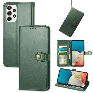 Peňaženkové kožené puzdro COLOR na Samsung Galaxy A53 5G - Zelená