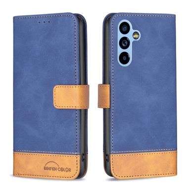 Peňaženkové kožené puzdro COLOR na Samsung Galaxy A54 5G – Modrá