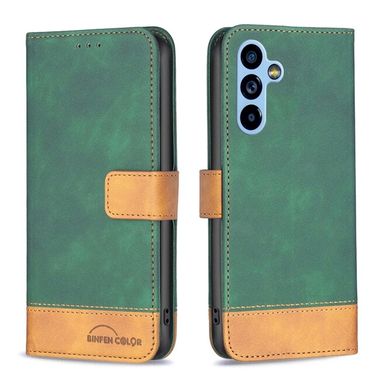 Peňaženkové kožené puzdro COLOR na Samsung Galaxy A54 5G – Zelená