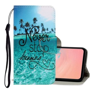 Peňaženkové kožené puzdro Colored Drawing na Samsung Galaxy S20 - Blue Coconut Grove