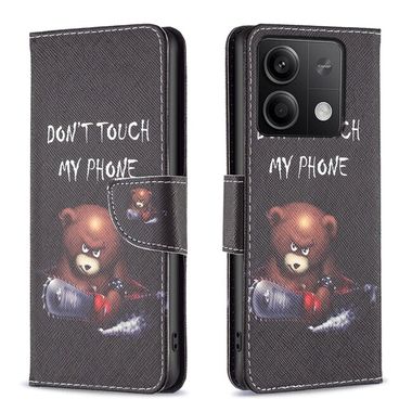 Peňaženkové kožené puzdro Colored Drawing na Xiaomi Redmi Note 13 4G - Bear