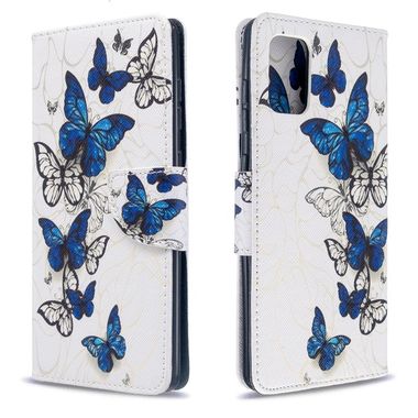 Peňaženkové kožené puzdro Colored Drawingl na Samsung Galaxy A71-Butterfly Swarm