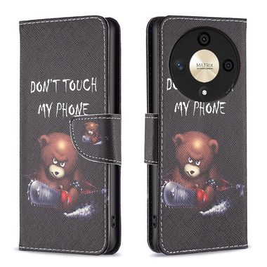 Peňaženkové kožené puzdro Colored na Honor Magic6 Lite - Medveď