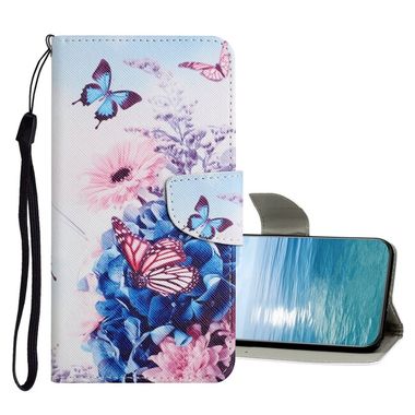 Peňaženkové kožené puzdro COLORED na Samsung Galaxy A23 5G - Ružový motýľ