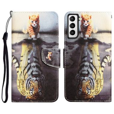 Peňaženkové kožené puzdro COLORED na Samsung Galaxy S23 Plus 5G – Tiger