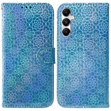 Peňaženkové kožené puzdro Colorful Magnetic na Samsung Galaxy A05s - Modrá
