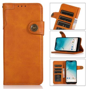 Peňaženkové kožené puzdro COWHIDE na Samsung Galaxy A03 – Hnedá