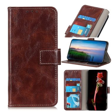 Peňaženkové kožené puzdro Crazy Horse na Xiaomi Redmi Note 12 Pro+ 5G - Hnedá