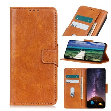 Peňaženkové kožené puzdro CRAZY na Xiaomi Redmi Note 11 Pro - Hnedá