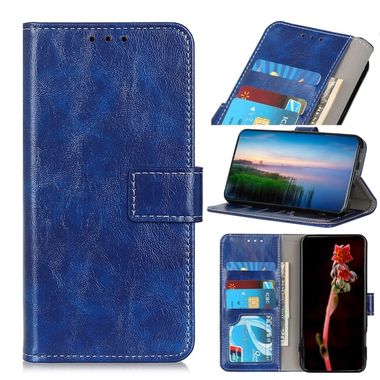 Peňaženkové kožené puzdro CRAZY na Xiaomi Redmi Note 11 Pro - Modrá