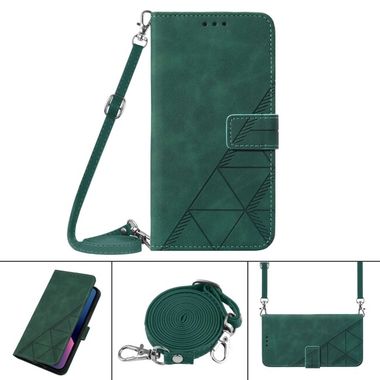 Peňaženkové kožené puzdro CROSSBODY na Motorola Edge 20 Pro – Tmavo zelená