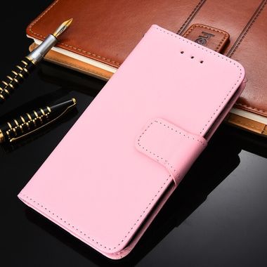 Peňaženkové kožené puzdro CRYSTAL na Huawei Nova 8i - Ružová