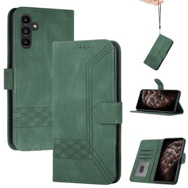 Peňaženkové kožené puzdro Cubic na Samsung Galaxy A25 5G - Zelená