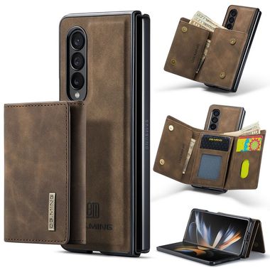 Peňaženkové kožené puzdro DG.MING Multi na Samsung Galaxy Z Fold4 - Kávová