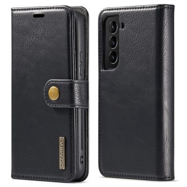 Peňaženkové kožené puzdro DG.MING na Samsung Galaxy S22 Plus 5G - Čierna