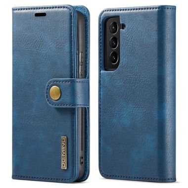 Peňaženkové kožené puzdro DG.MING na Samsung Galaxy S22 Plus 5G - Modrá
