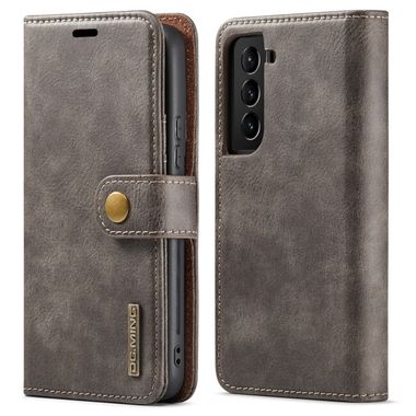Peňaženkové kožené puzdro DG.MING na Samsung Galaxy S22 Plus 5G - Šedá