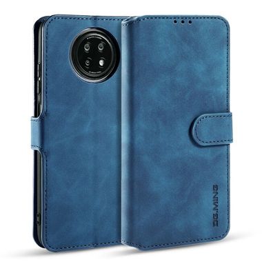 Peňaženkové kožené puzdro DG.MING na Xiaomi Redmi Note 9T - Modrá