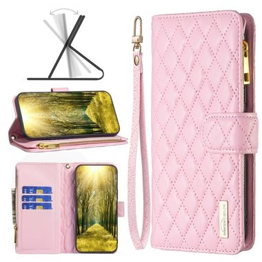 Peňaženkové kožené puzdro DIAMOND na Samsung Galaxy A03 – Ružová