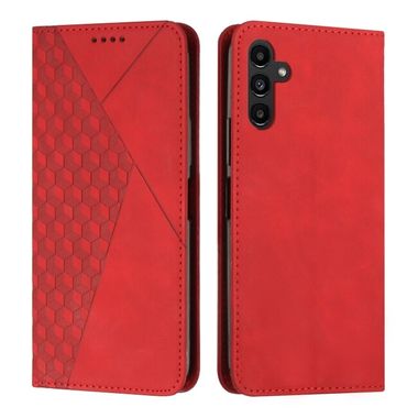 Peňaženkové kožené puzdro DIAMOND na Samsung Galaxy A54 5G – Červená