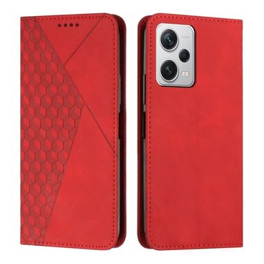 Peňaženkové kožené puzdro Diamond na Xiaomi Redmi Note 12 Pro+ 5G - Červená