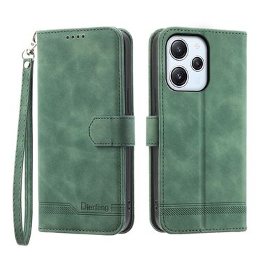 Peňaženkové kožené puzdro DIERFENG Dream Line na Xiaomi Redmi 12 - Zelená