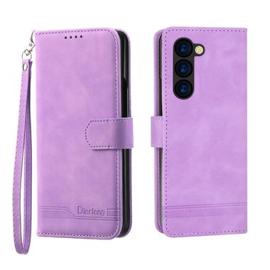 Peňaženkové kožené puzdro Dierfeng Dream na Samsung Galaxy Z Fold5 - Fialová