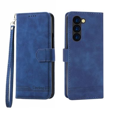Peňaženkové kožené puzdro Dierfeng Dream na Samsung Galaxy Z Fold5 - Modrá