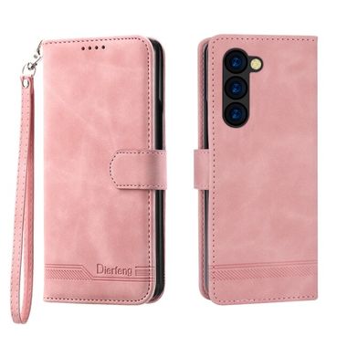 Peňaženkové kožené puzdro Dierfeng Dream na Samsung Galaxy Z Fold5 - Ružová