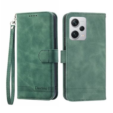 Peňaženkové kožené puzdro Dierfeng Dream na Xiaomi Redmi Note 12 Pro+ 5G - Zelená