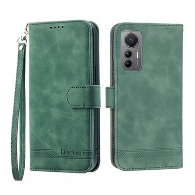 Peňaženkové kožené puzdro DIERFENG na Xiaomi 12X – Zelená