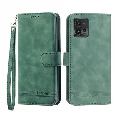 Peňaženkové kožené puzdro Dierfeng na Motorola Moto G13 / G23 / G53 5G - Zelená