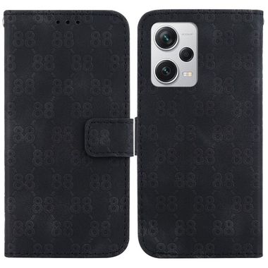 Peňaženkové kožené puzdro Double 8 na Xiaomi Redmi Note 12 Pro+ 5G - Čierna
