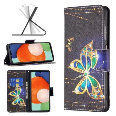 Peňaženkové kožené puzdro DRAWING na Samsung Galaxy A13 - Big Butterfly