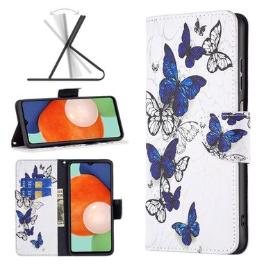 Peňaženkové kožené puzdro DRAWING na Samsung Galaxy A13 - Butterflies