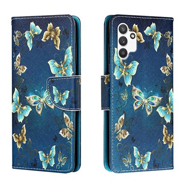 Peňaženkové kožené puzdro DRAWING na Samsung Galaxy A13 - Jewelry Butterfly