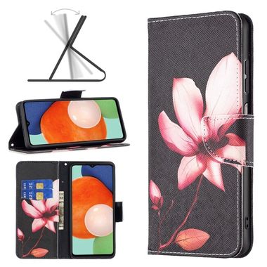 Peňaženkové kožené puzdro DRAWING na Samsung Galaxy A13 - Lotus