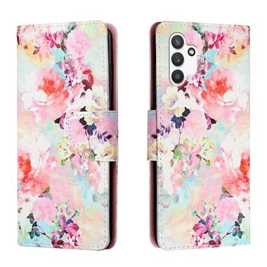 Peňaženkové kožené puzdro DRAWING na Samsung Galaxy A13 - Watercolor Flowers