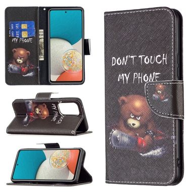 Peňaženkové kožené puzdro DRAWING na Samsung Galaxy A53 5G - Bear