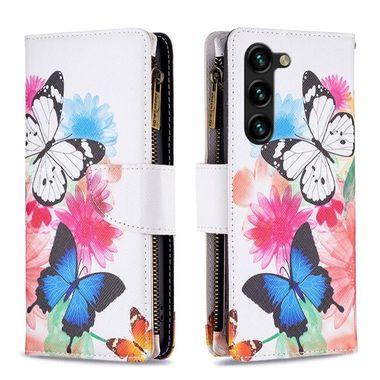 Peňaženkové kožené puzdro Drawing na Samsung Galaxy S24 Plus 5G - Two Butterflies