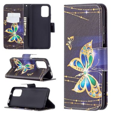 Peňaženkové kožené puzdro Drawing na Xiaomi Redmi Note 10/10S - Big Butterfly