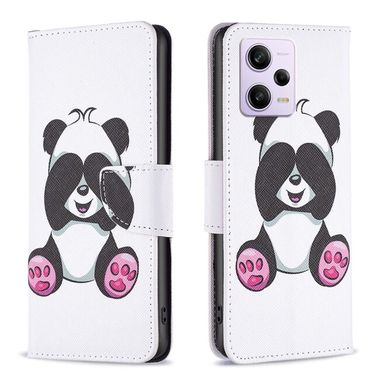 Peňaženkové kožené puzdro Drawing na Xiaomi Redmi Note 12 Pro+ 5G - Panda