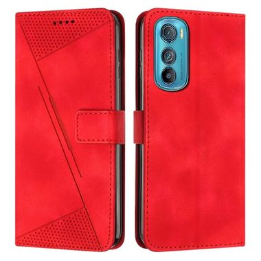 Peňaženkové kožené puzdro Dream na Motorola Edge 30 - Červená
