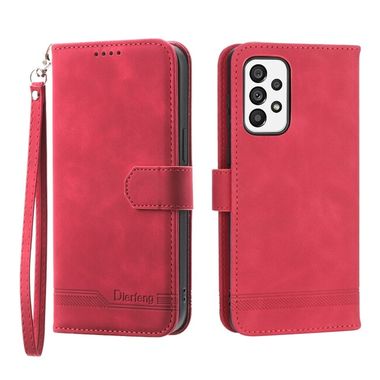 Peňaženkové kožené puzdro Dream na Samsung Galaxy A73 5G - Červená