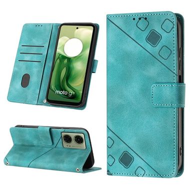 Peňaženkové kožené puzdro Embossed na Motorola Moto G04/ G24 - Zelená