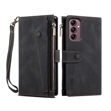 Peňaženkové kožené puzdro ESEBLE Retro na Samsung Galaxy A25 5G - Čierna