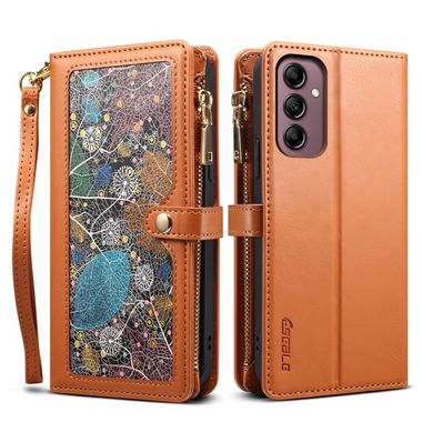 Peňaženkové kožené puzdro ESEBLE Star na Samsung Galaxy A25 5G - Hnedá