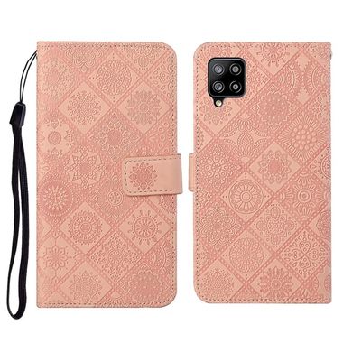 Peňaženkové kožené puzdro ETHNIC na Samsung Galaxy A22 4G - Ružová